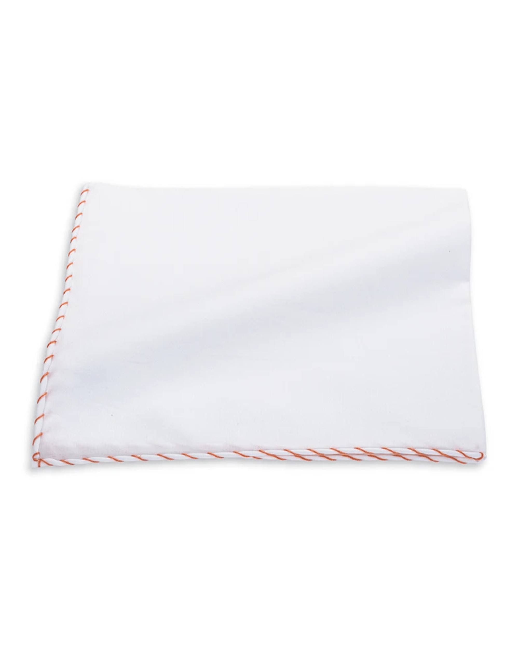 R. Hanauer, Inc. Pocket Square WHITE Henna Whipstitch Border Pocket Square