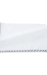 R. Hanauer, Inc. Pocket Square WHITE Navy Whipstitch Border Pocket Square