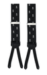 R. Hanauer, Inc. Suspenders BLACK Black and White Silk Skull Suspenders