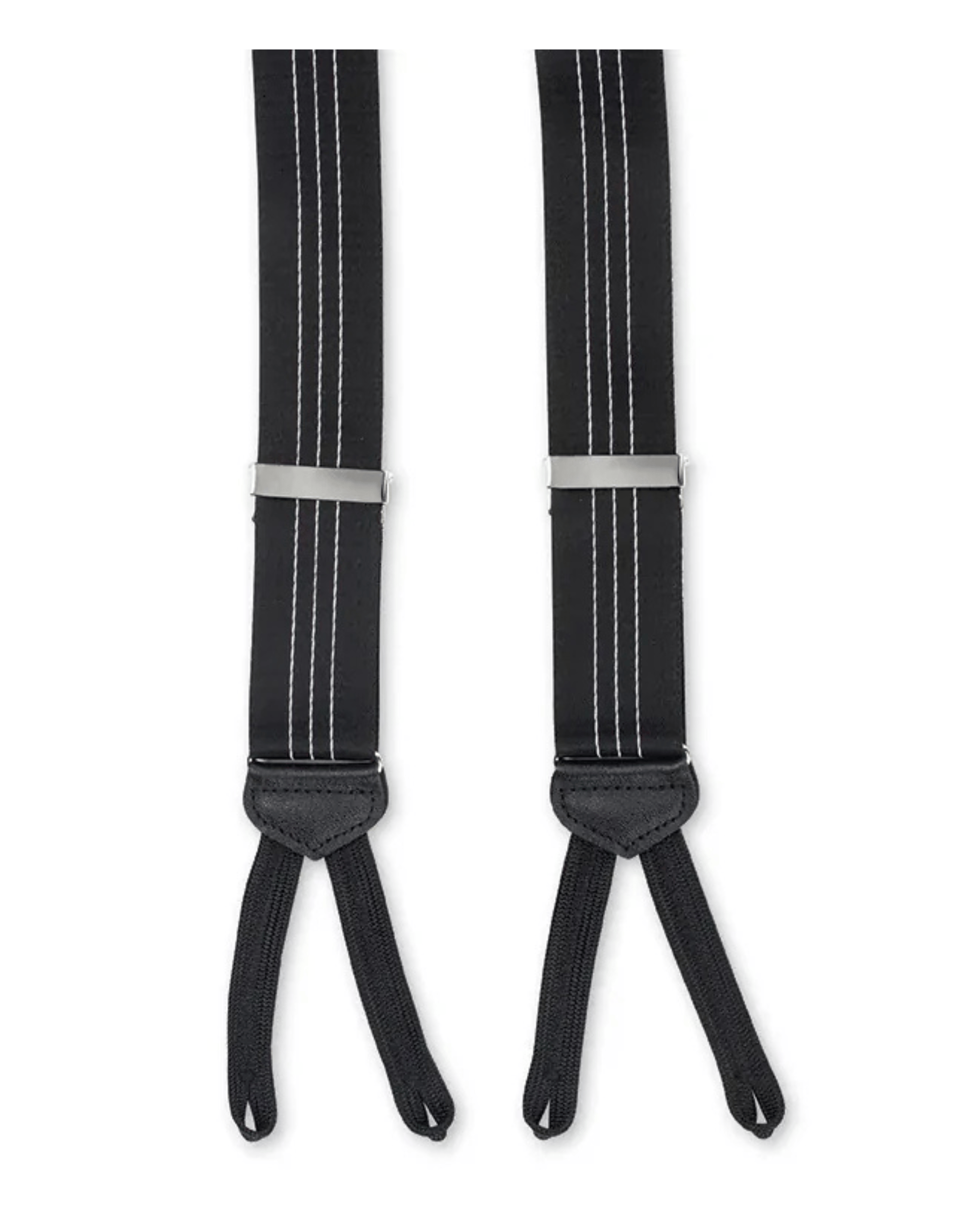 R. Hanauer, Inc. Suspenders BLACK / OS Black Milan Pin Stripes Suspenders