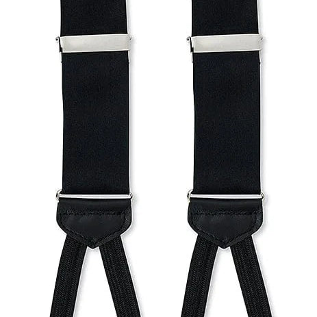 R. Hanauer, Inc. Suspenders Black Satin Suspenders