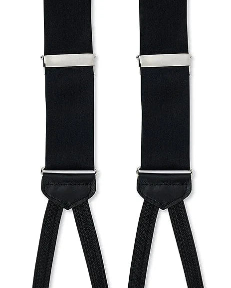 R. Hanauer, Inc. Suspenders Black Satin Suspenders