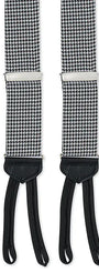 R. Hanauer, Inc. Suspenders BLACK/WHITE Black and White Houndstooth Silk Suspenders