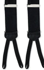 R. Hanauer, Inc. Suspenders N Black Silk Faille Suspenders
