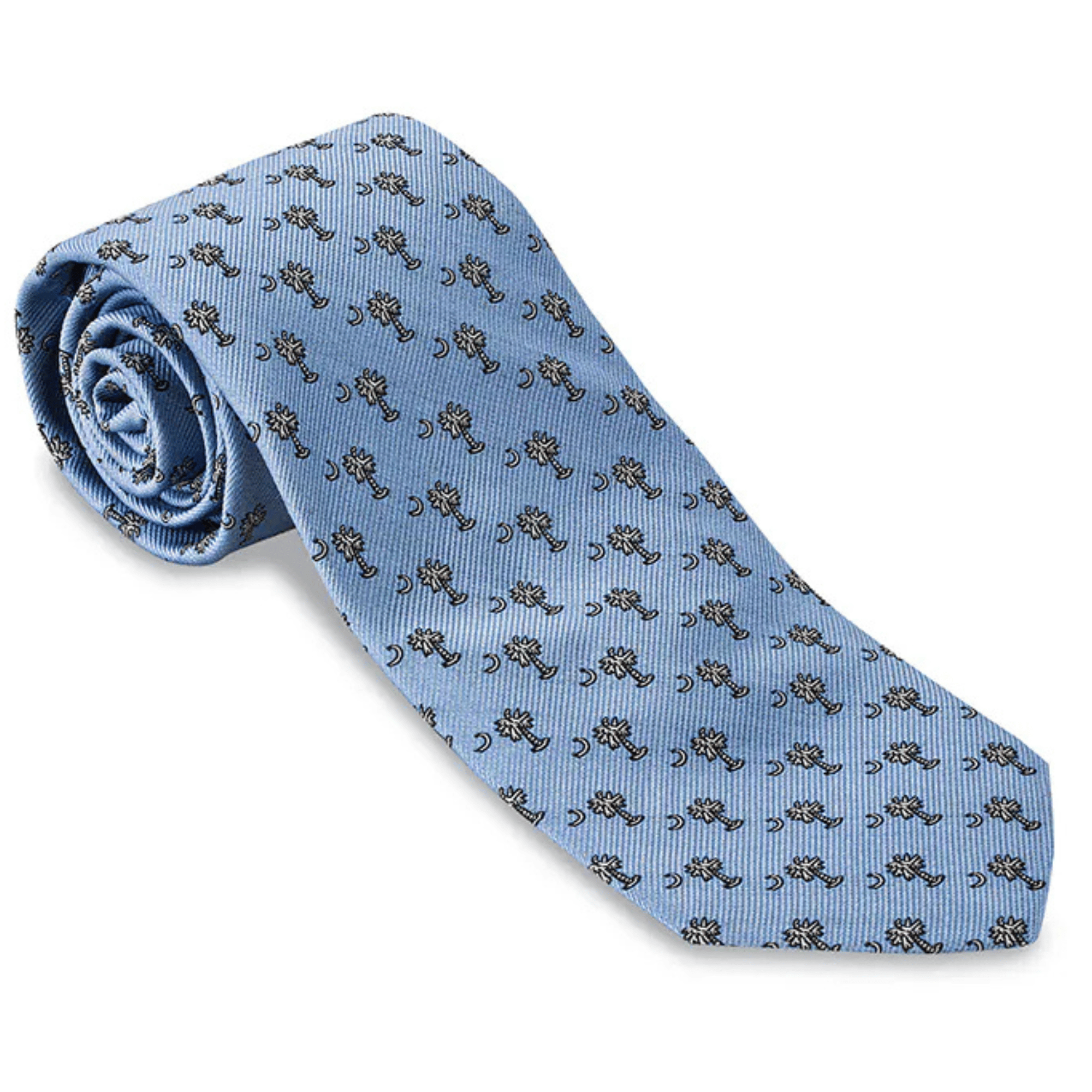 R. Hanauer, Inc. Ties BABY BLUE Blue Palmetto Necktie