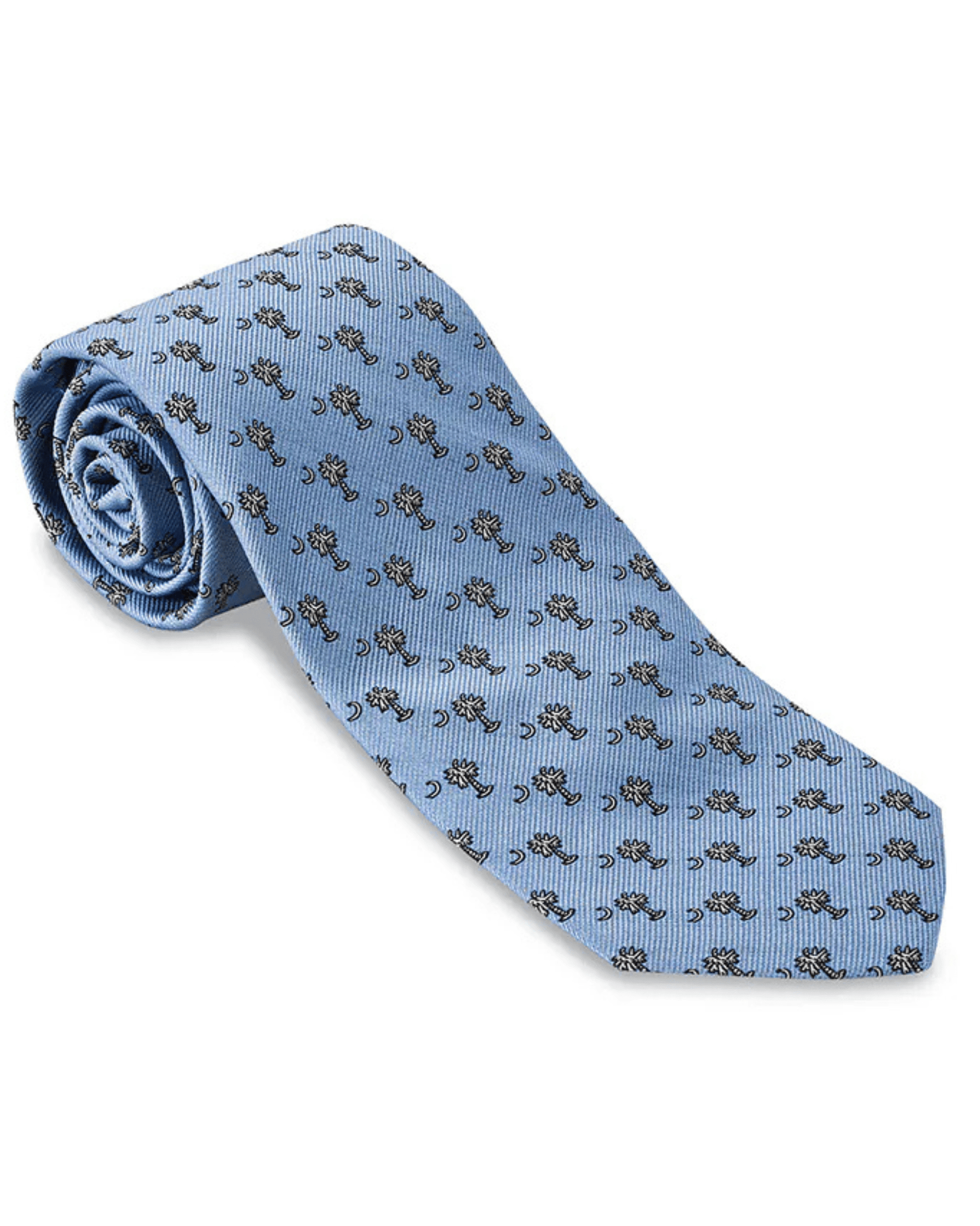 R. Hanauer, Inc. Ties BABY BLUE Blue Palmetto Necktie