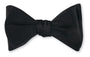 R. Hanauer, Inc. Ties BLACK Formal Black Satin Bow Tie