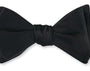 R. Hanauer, Inc. Ties BLACK Formal Black Satin Bow Tie