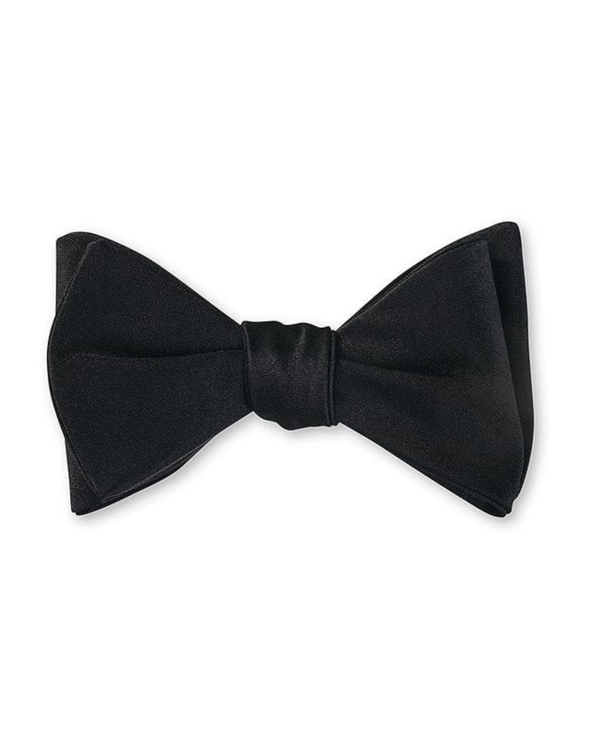 R. Hanauer, Inc. Ties BLACK Formal Black Satin Bow Tie