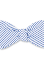 R. Hanauer, Inc. Ties BLUE Blue Seersucker Bow Tie