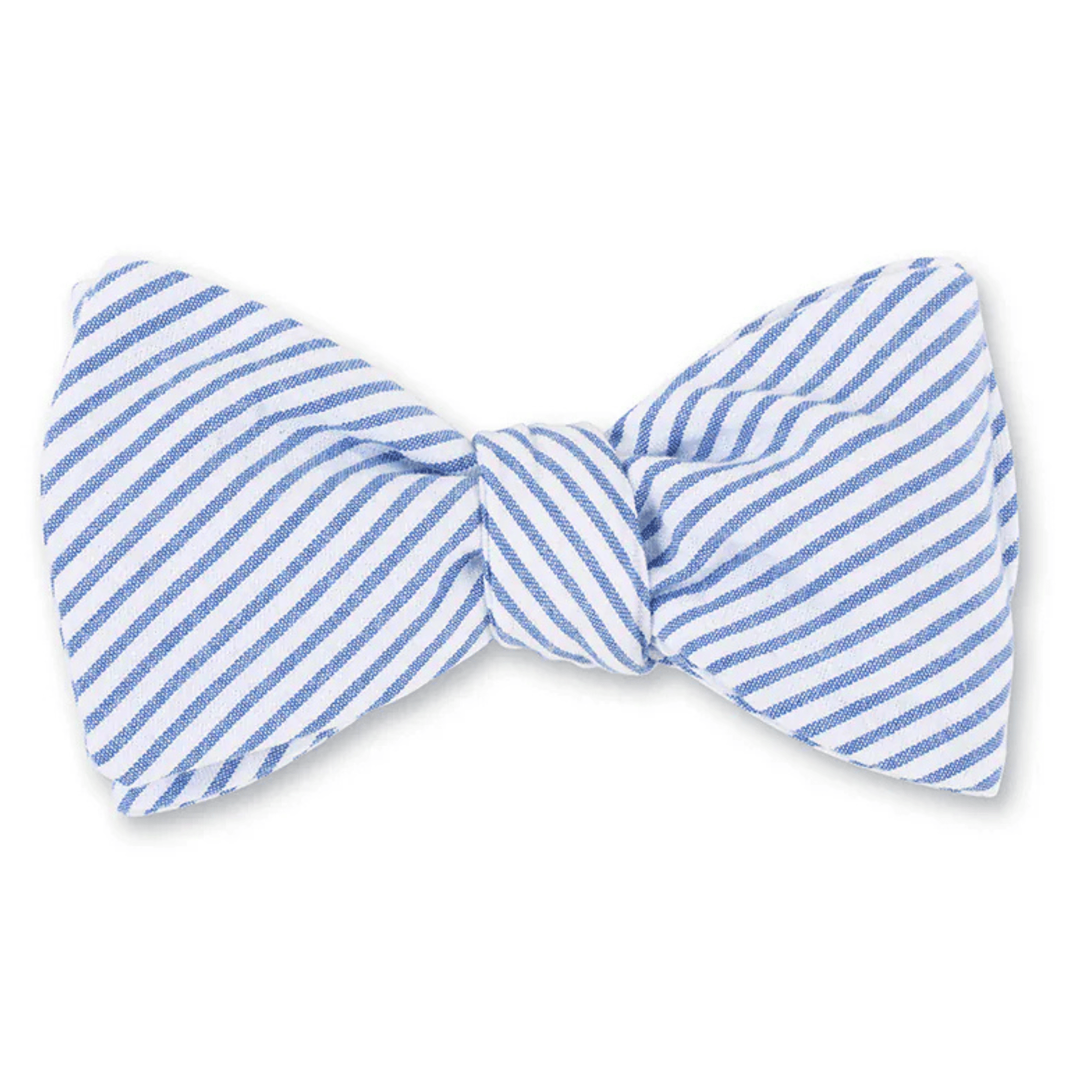 R. Hanauer, Inc. Ties BLUE Blue Seersucker Bow Tie