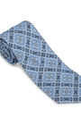 R. Hanauer, Inc. Ties BLUE / OS Navy/Cobalt Bannock Medallions Necktie
