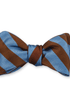 R. Hanauer, Inc. Ties COBALT/MAHOGANY Bar Stripes Bow Tie