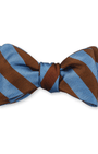 R. Hanauer, Inc. Ties COBALT/MAHOGANY Bar Stripes Bow Tie