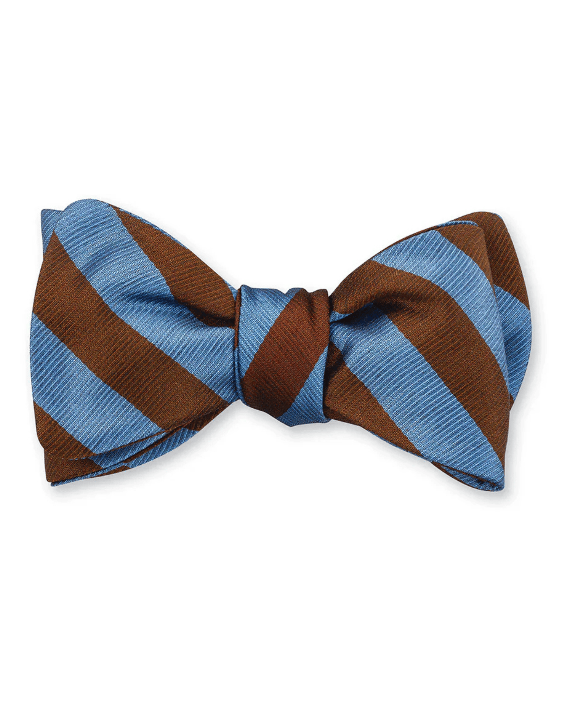 R. Hanauer, Inc. Ties COBALT/MAHOGANY Bar Stripes Bow Tie
