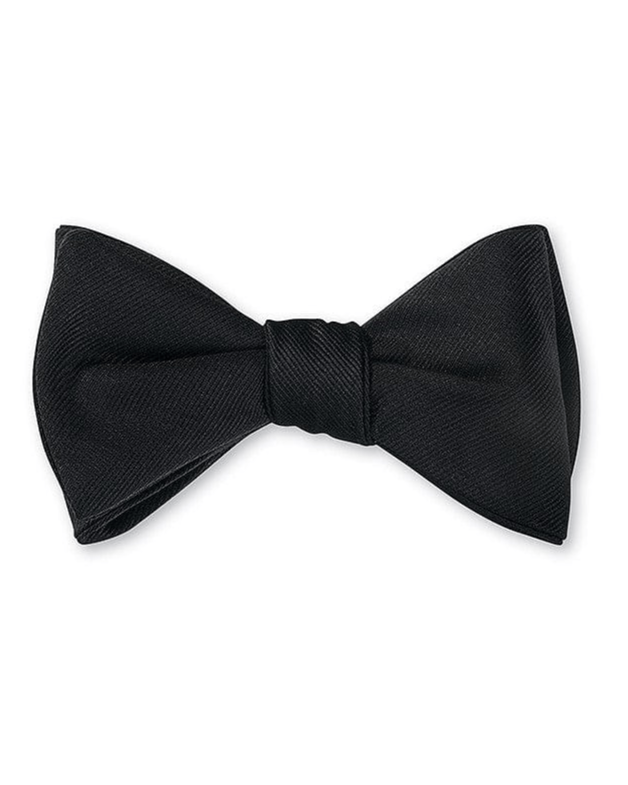 R. Hanauer, Inc. Ties Formal Black Faille Bow Tie