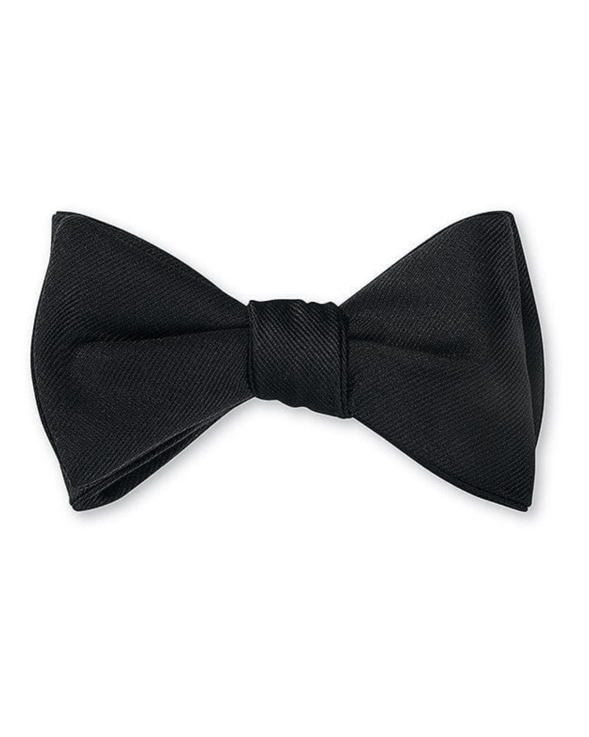 R. Hanauer, Inc. Ties Formal Black Faille Bow Tie