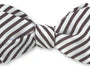 R. Hanauer, Inc. Ties Maroon/ White Sherman Striped Bow Tie