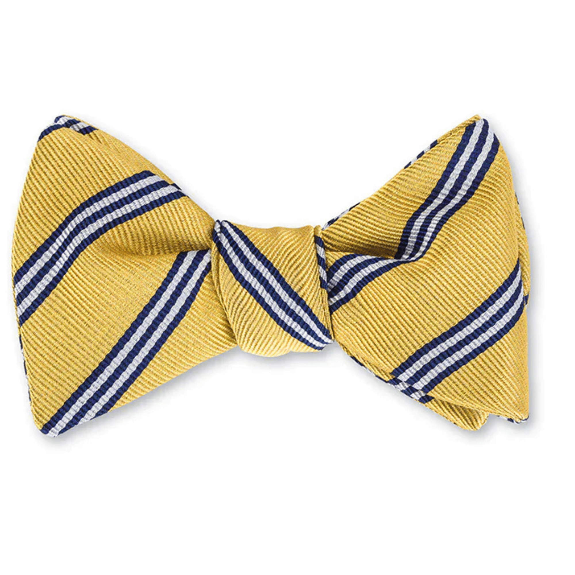 R. Hanauer, Inc. Ties N Gold/Navy Brooks Stripes Bow Tie