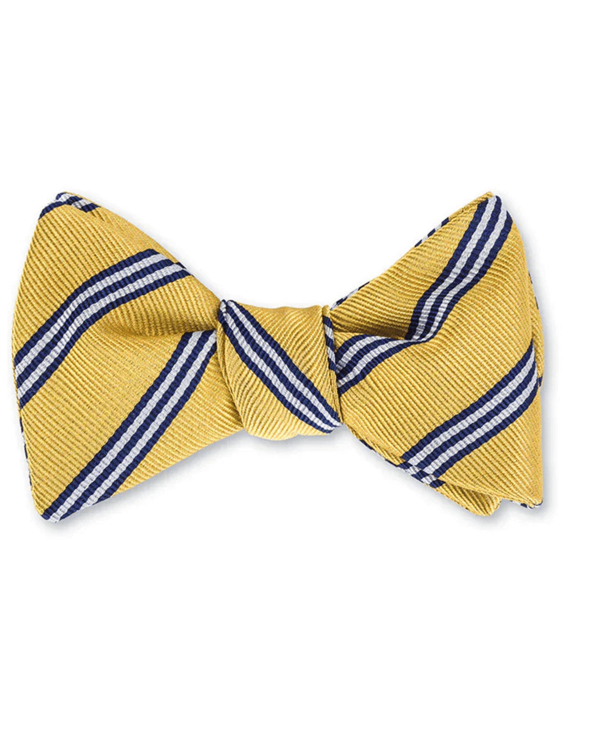 R. Hanauer, Inc. Ties N Gold/Navy Brooks Stripes Bow Tie