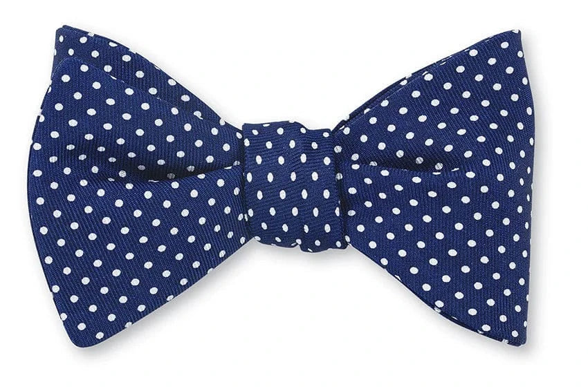 R. Hanauer, Inc. Ties NAVY Navy Halstead Polka Dots Bow Tie
