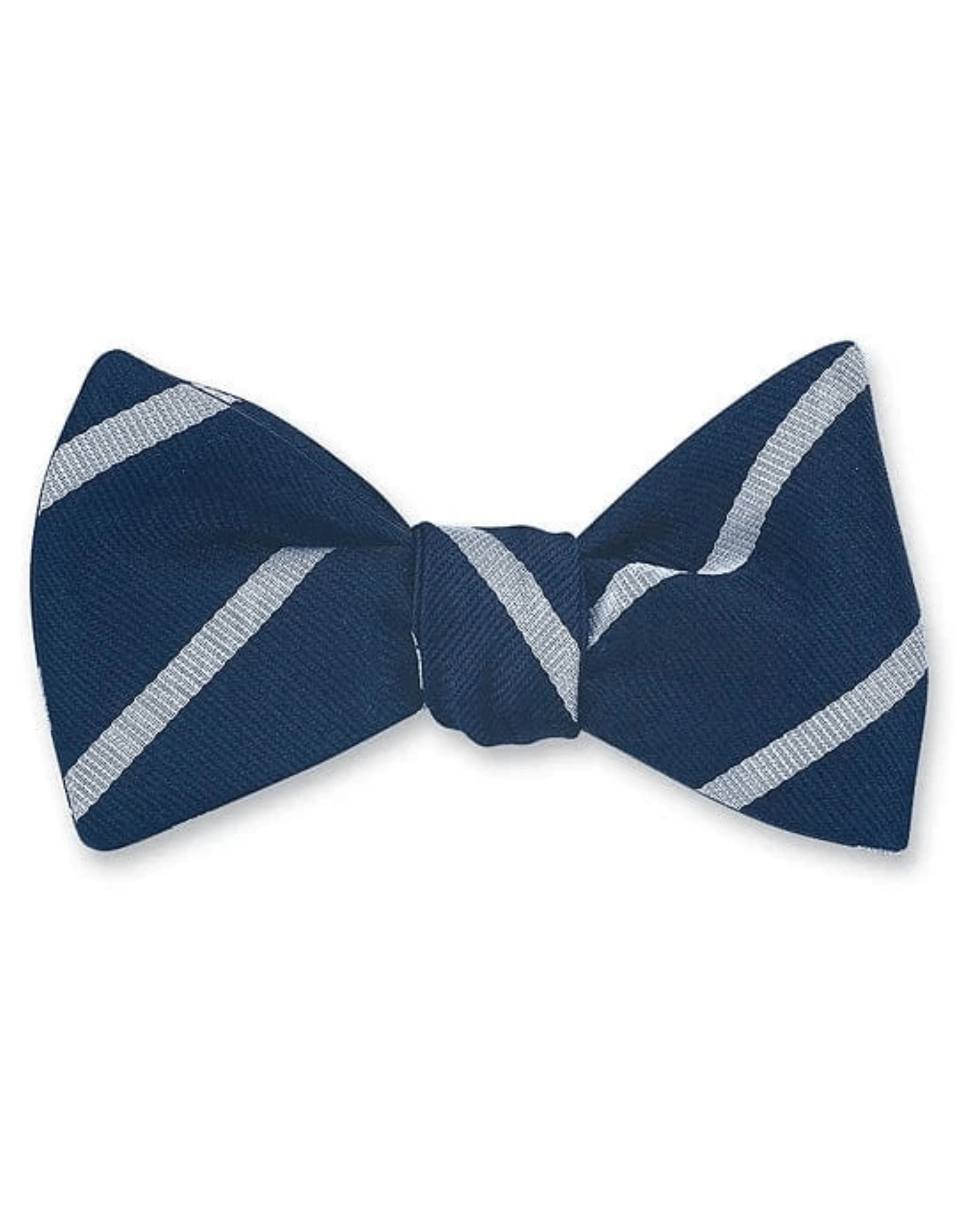 R. Hanauer, Inc. Ties NAVY / OS Navy/Silver Buckingham Striped Bow Tie