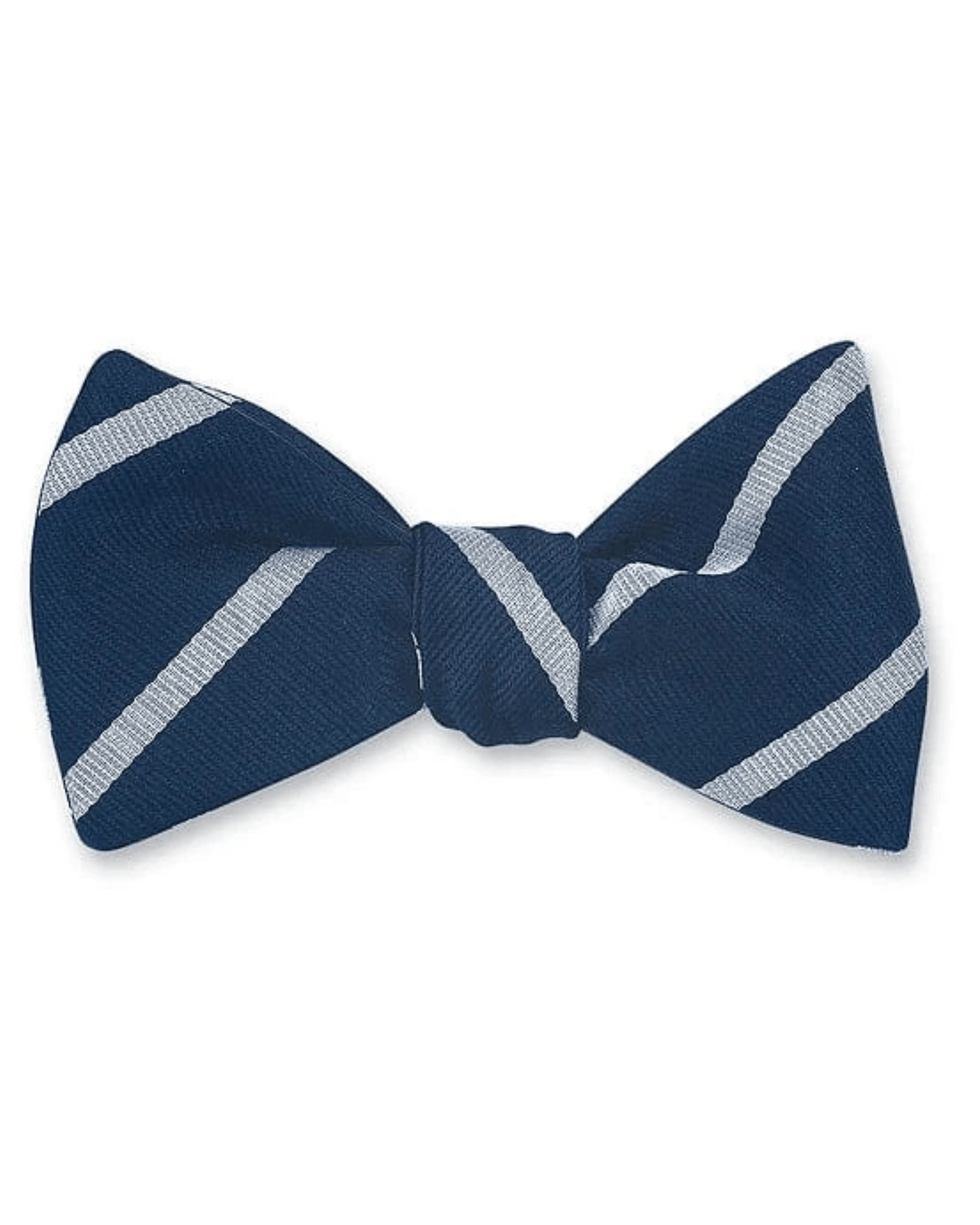 R. Hanauer, Inc. Ties NAVY / OS Navy/Silver Buckingham Striped Bow Tie