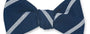R. Hanauer, Inc. Ties Navy/Silver Buckingham Striped Bow Tie