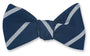R. Hanauer, Inc. Ties Navy/Silver Buckingham Striped Bow Tie