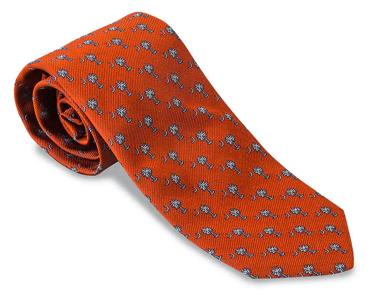 R. Hanauer, Inc. Ties Orange Palmetto Necktie