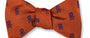 R. Hanauer, Inc. Ties Orange/Purple Jolly Rogers Skull Bow Tie