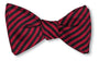 R. Hanauer, Inc. Ties Red/Black Sherman Stripe Bow Tie