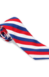 R. Hanauer, Inc. Ties RED/WHITE/BLUE Wellford Stripes Necktie