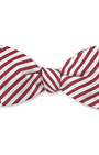 R. Hanauer, Inc. Ties Red/White Sherman Striped Bow Tie