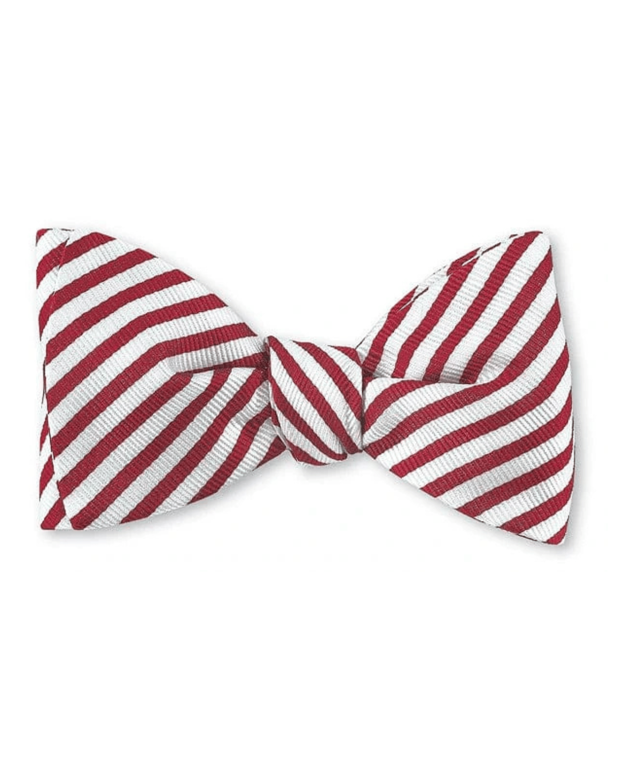 R. Hanauer, Inc. Ties Red/White Sherman Striped Bow Tie
