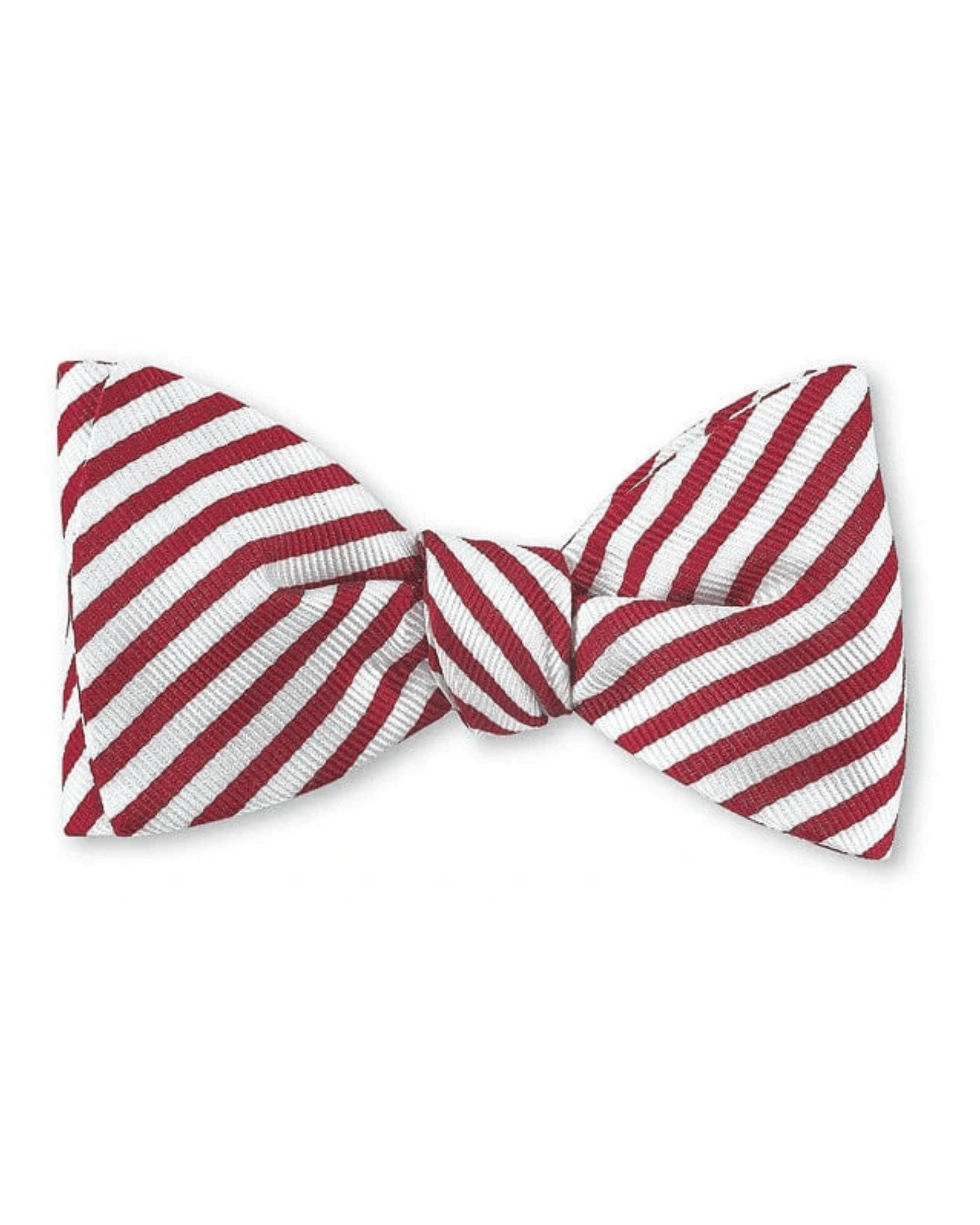 R. Hanauer, Inc. Ties Red/White Sherman Striped Bow Tie