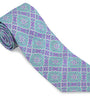 R. Hanauer, Inc. Ties Violet/Green Bannock Medallions Necktie