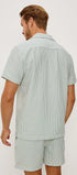 Rails Camp Shirt Amalfi Shirt in Sage White Seersucker