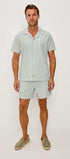 Rails Camp Shirt Amalfi Shirt in Sage White Seersucker