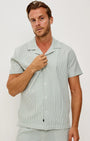 Rails Camp Shirt Amalfi Shirt in Sage White Seersucker