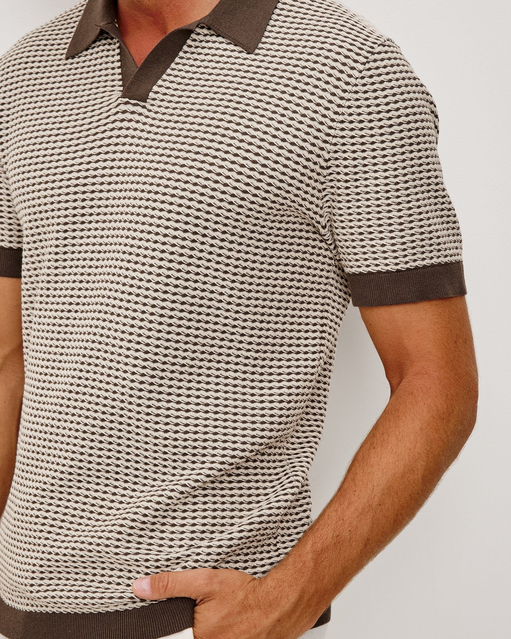 Rails Polos Hayden Polo in Olive Oat Ripple