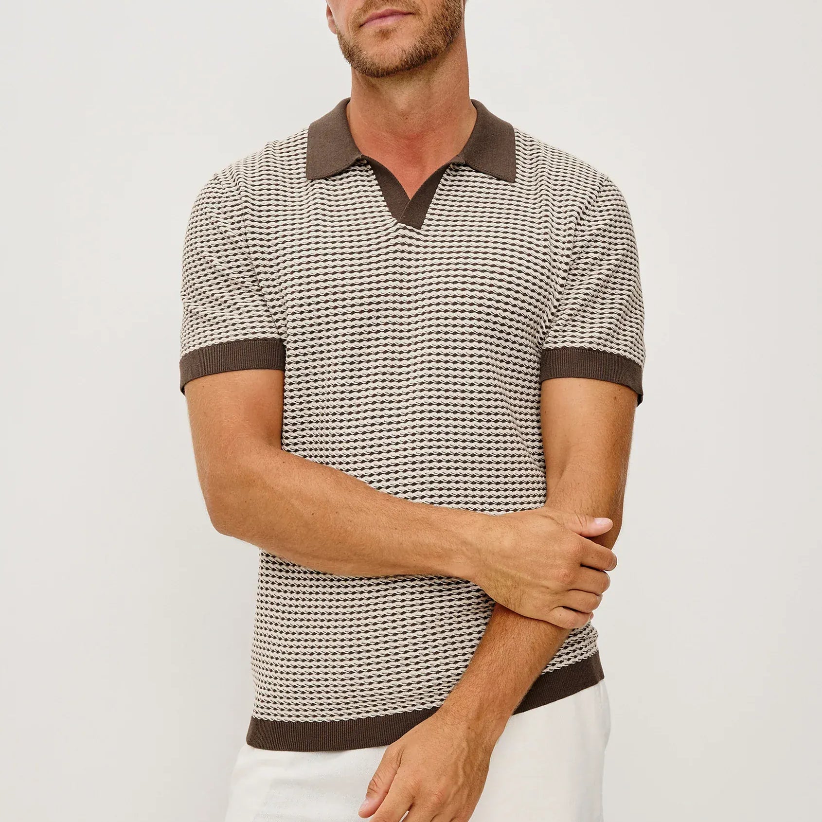 Rails Polos Hayden Polo in Olive Oat Ripple