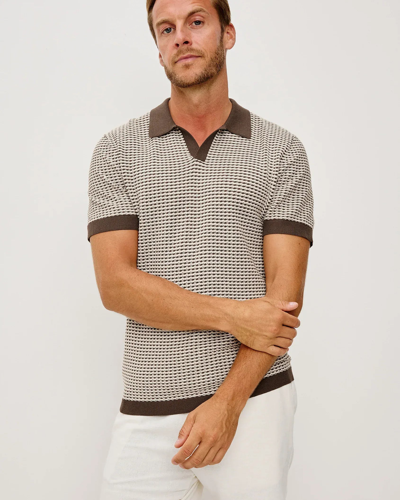 Rails Polos Hayden Polo in Olive Oat Ripple