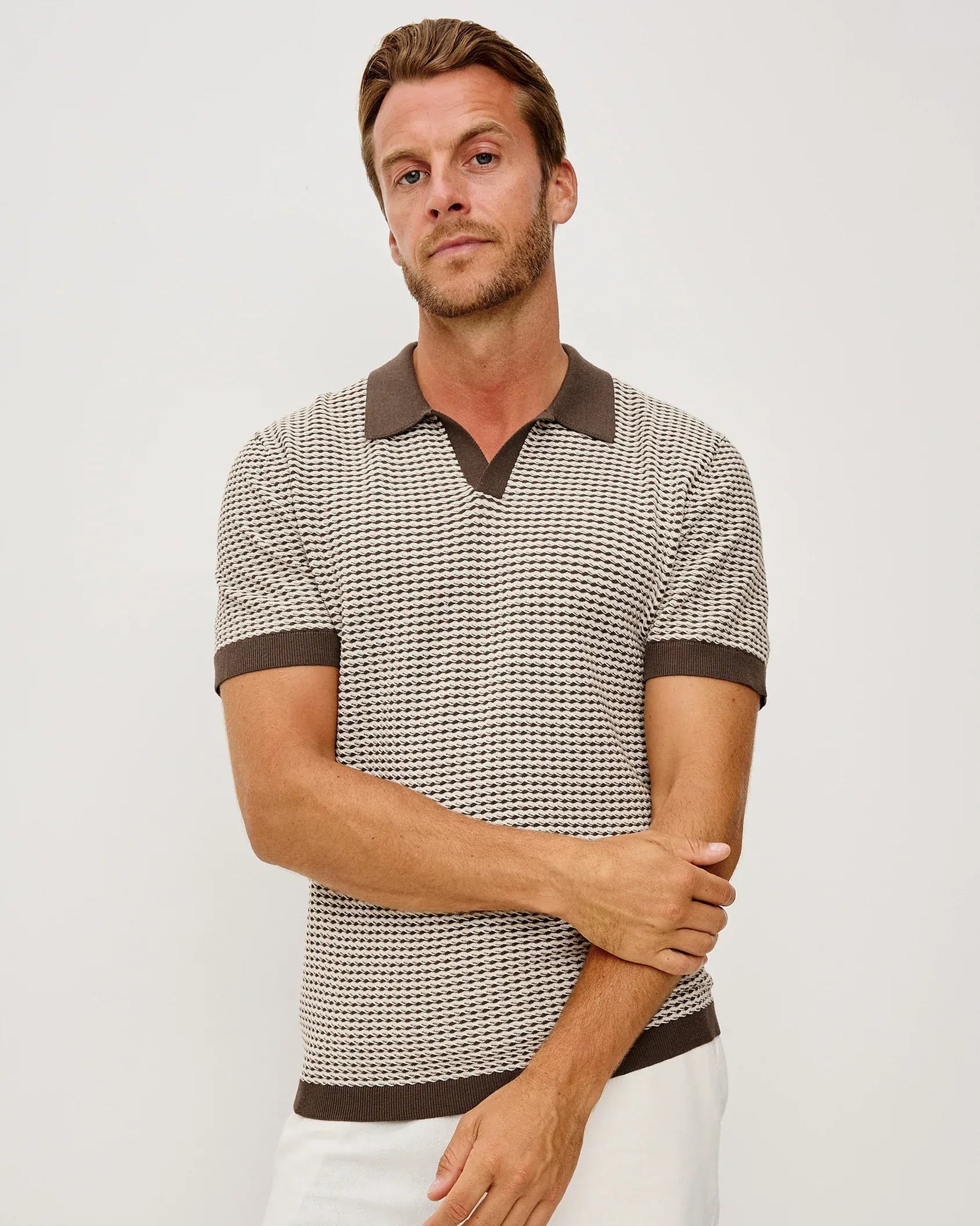 Rails Polos Hayden Polo in Olive Oat Ripple