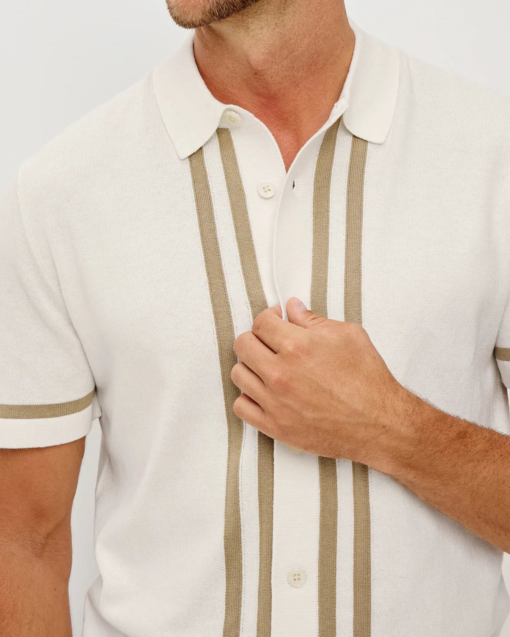 Rails Polos Leo Shirt in White Cashew