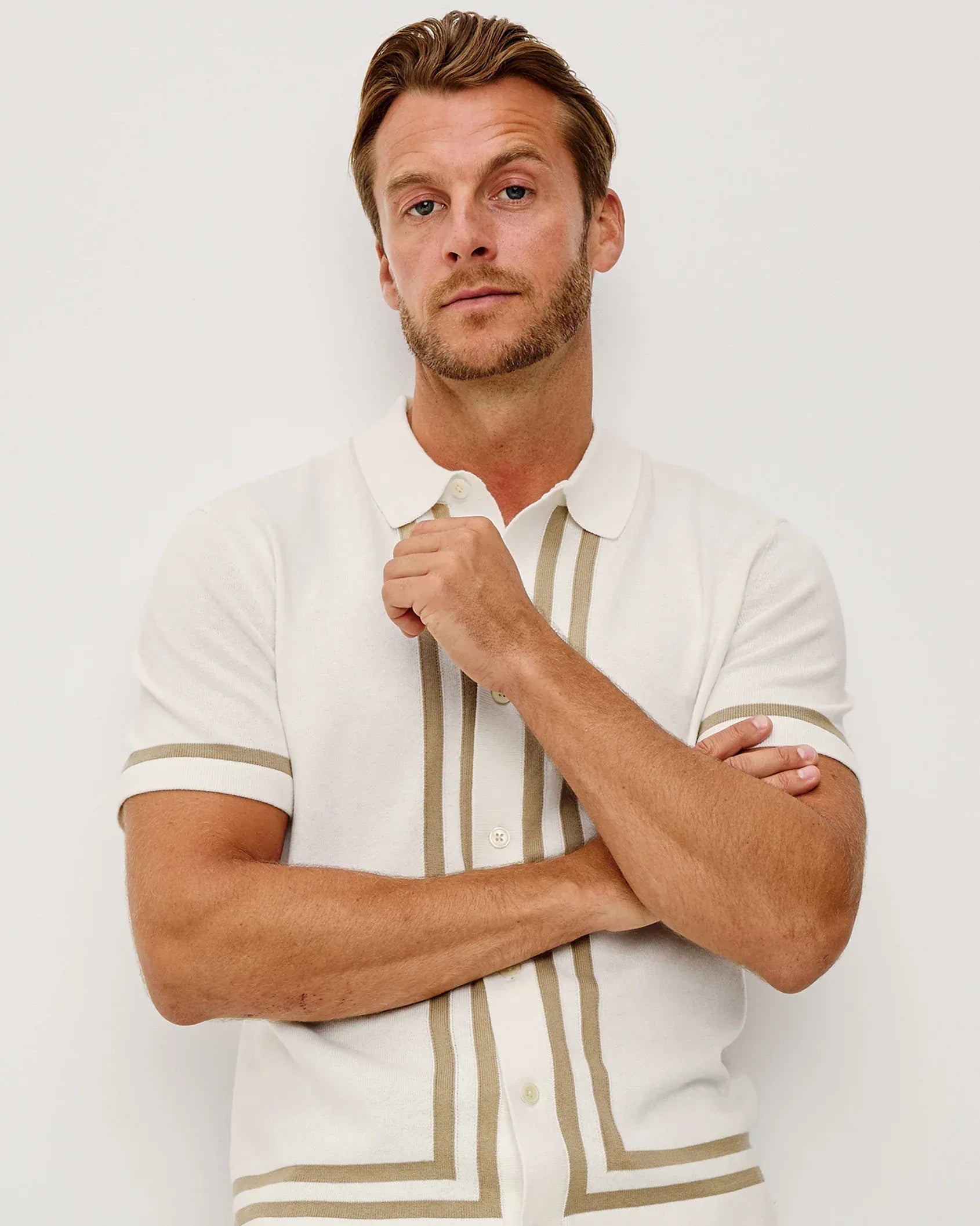 Rails Polos Leo Shirt in White Cashew