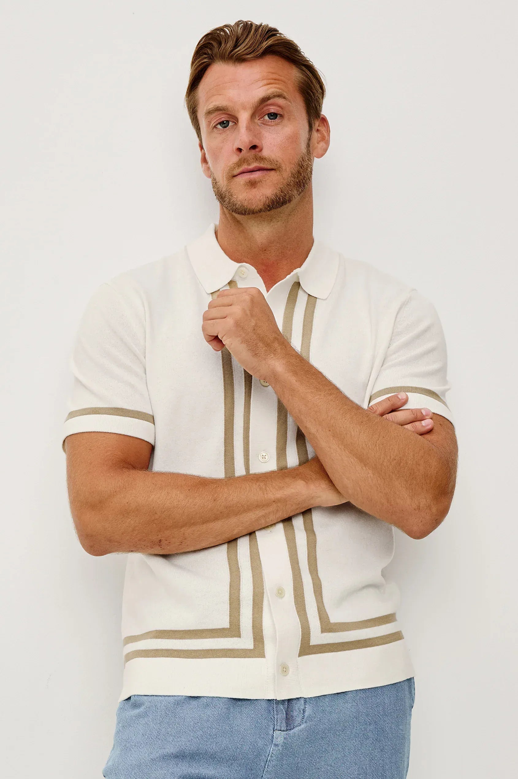 Rails Polos Leo Shirt in White Cashew
