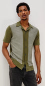 Rails Sport Shirts 8391 OLIVE KHAKI STRIPE / S Silas