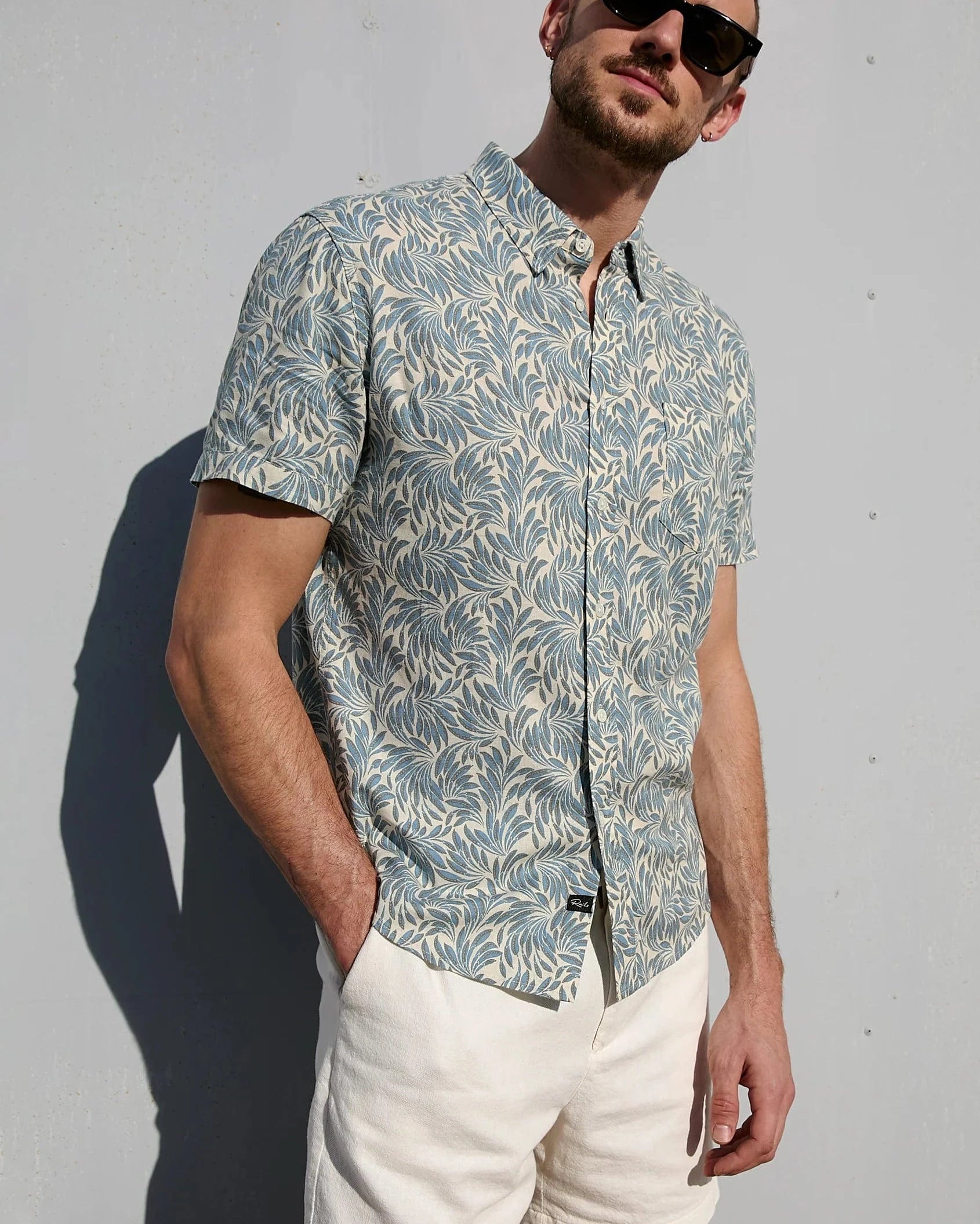 Rails Sport Shirts Carson Shirt - Ecru Banana Leaf