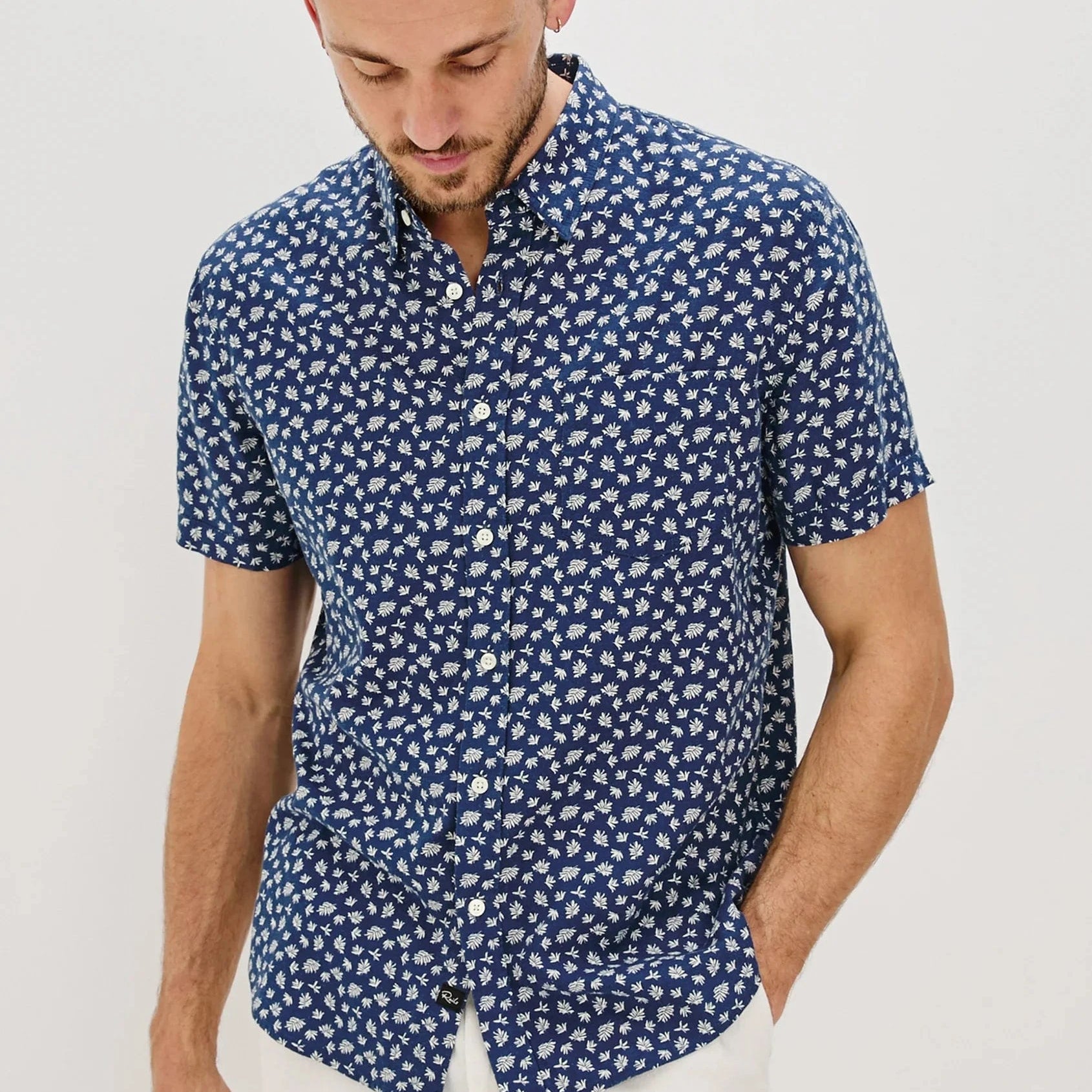 Rails Sport Shirts Carson Shirt - Nervous Leaf Blue